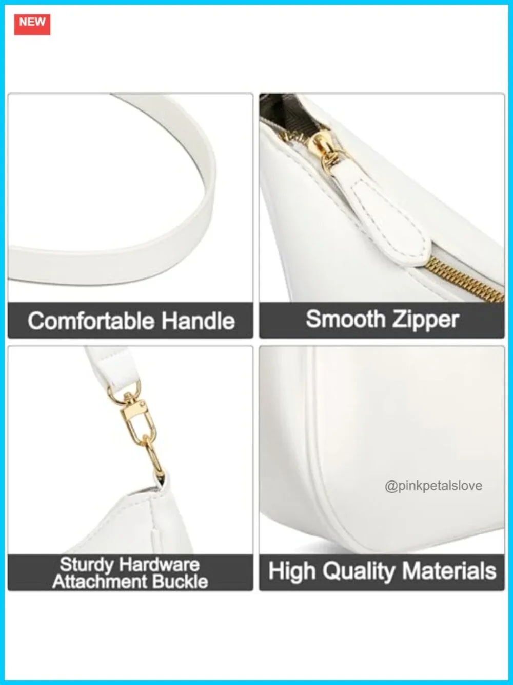 PU Leather Hobo Shoulder Bag with Detachable Chain Strap